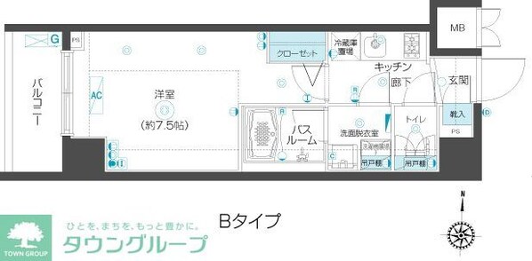 ZOOM市谷本村町の物件間取画像